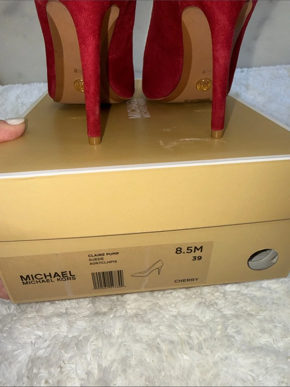 MICHAEL Michael Kors Women's Burgundy Suede Pointed-Toe Pumps 8.5 NIB